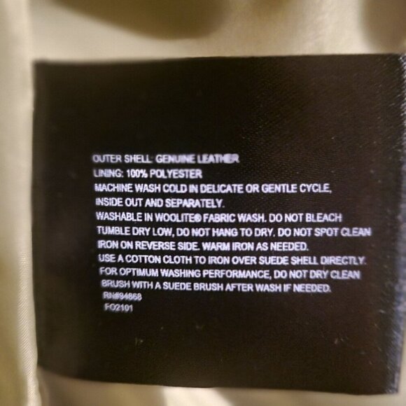 Bernardo Womens Leather Lime/Green Suede Zip-Up Jacket Size PS - Picture 7 of 7